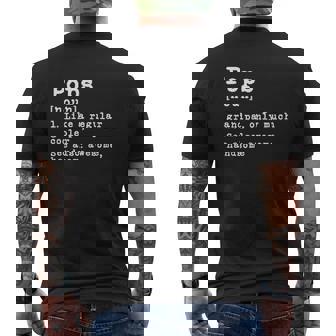 Pops Definition Grandpa Grandfather Novelty Mens Back Print T-shirt - Thegiftio UK
