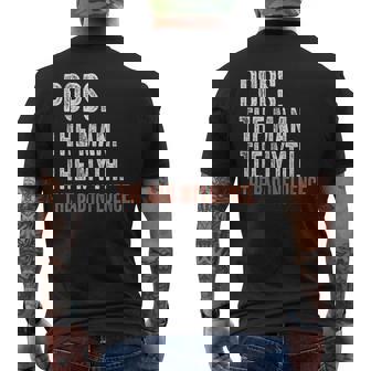 Pops The Man The Myth The Bad Influence Father's Day Pops Men's T-shirt Back Print | Mazezy