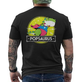 Popsaurus Pops From Grandchildren For Fathers Day Men's T-shirt Back Print - Monsterry