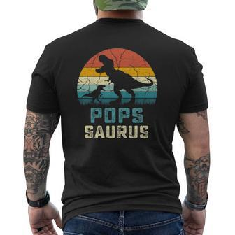 Popssaurusrex Dinosaur Pops Saurus Family Matching Mens Back Print T-shirt | Mazezy