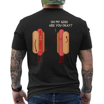 Pork Hot Dog Lover Sausage Hotdog Men's T-shirt Back Print - Monsterry