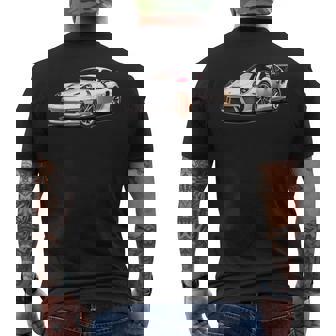 Porsc White Gt 3 Rs Sports Car Coupe 911 Men's T-shirt Back Print | Mazezy