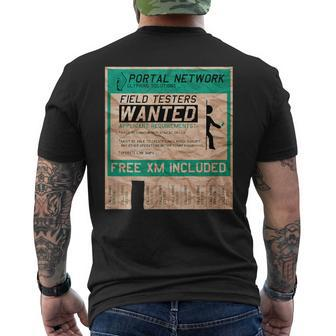 Portal Network Teal Men's T-shirt Back Print - Monsterry