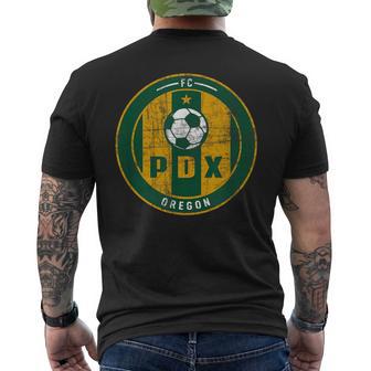 Portland Soccer Jersey Distressed Badge Original Men's T-shirt Back Print - Monsterry AU