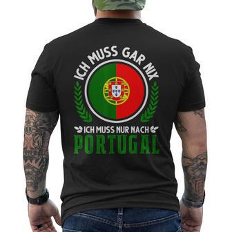Portugal Holiday Portuguese Flag Madeira T-Shirt mit Rückendruck - Seseable