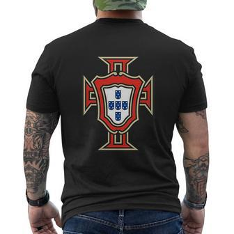 Portugal Soccer National Team Football Retro Crest Mens Back Print T-shirt - Seseable