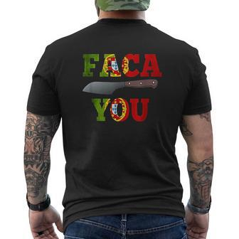 Portuguese Faca You Mens Back Print T-shirt - Thegiftio UK