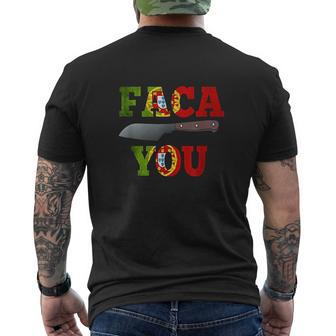 Portuguese Faca You Mens Back Print T-shirt - Thegiftio UK