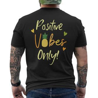 Positive Vibe Only Transfer Day Infertility Ivf Pineapple Men's T-shirt Back Print - Monsterry