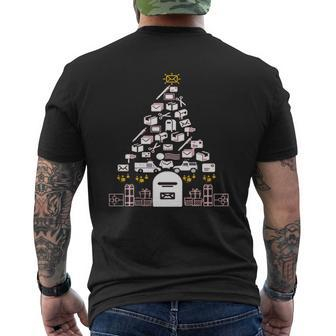 Postal Christmas Tree T Shirt Mens Back Print T-shirt - Seseable