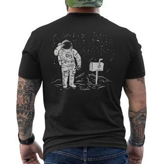Postal Worker For Delivery Mailman Astronaut Men's T-shirt Back Print - Monsterry DE