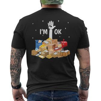 Postal Worker Lover I'm Ok Mail Carrier Men's T-shirt Back Print - Thegiftio UK