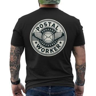 Postal Worker Post Office Delivery Mailman Men's T-shirt Back Print - Thegiftio UK
