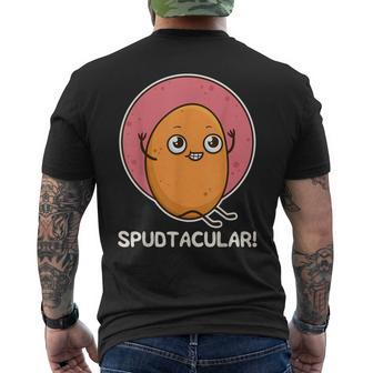 Potato Spud Vegan Lover Keto Root Vegetable Tater Idea Men's T-shirt Back Print - Monsterry CA