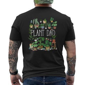 Potted Plant Dad Gardening Lover Mens Back Print T-shirt | Mazezy