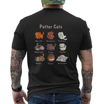 Potter Cats For Cat Lovers Cat Mens Back Print T-shirt - Seseable