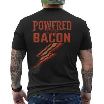 Powered By Bacon Men's T-shirt Back Print - Monsterry