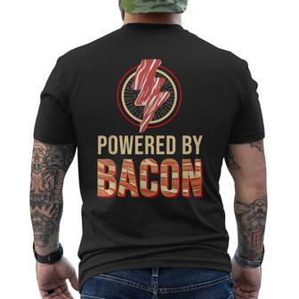 Powered By Bacon Bacon Lover Men's T-shirt Back Print - Monsterry