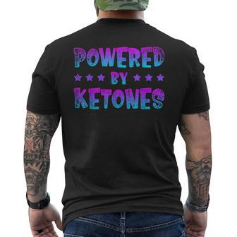 Powered By Ketones Ketogenic Diet Healthy Ketosis Men's T-shirt Back Print - Monsterry