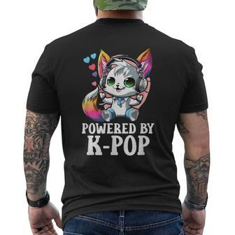 Powered By Kpop Items Bias Raccoon Merch K-Pop Merchandise Men's T-shirt Back Print - Monsterry UK