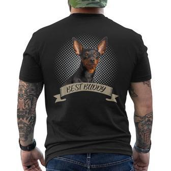 Prager Rattler Best Buddy Dog Portrait T-Shirt mit Rückendruck - Seseable