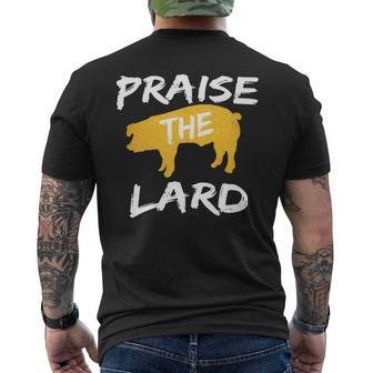 Praise The Lard Bbq Grill Grilling Smoker Pitmaster Barbecue Men's T-shirt Back Print - Monsterry DE
