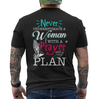 With Prayer Plan Men's T-shirt Back Print - Monsterry CA