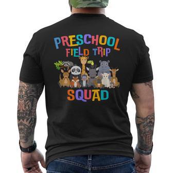 Pre-K Preschool Field Day Trip Squad 2024 Zoo Animal Men's T-shirt Back Print - Monsterry CA