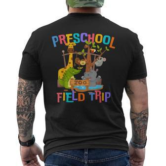 Pre-K Preschool Field Day Trip Squad 2024 Zoo Animal Lover Men's T-shirt Back Print - Monsterry CA