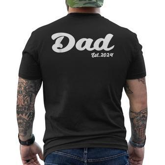 Pregnancy Announcement 2024 First Time Dad Fathers Day Cute Men's T-shirt Back Print - Thegiftio UK