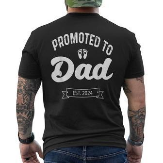 Pregnancy Announcement 2024 First Time Daddy Fathers Day Men's T-shirt Back Print - Thegiftio UK