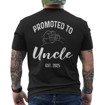 Pregnancy Announcement 2025 First Time Uncle Fathers Day Men's T-shirt Back Print - Thegiftio UK