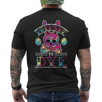 Prepare To Dye Skull And Crossbones Easter Bunny Men's T-shirt Back Print - Monsterry DE