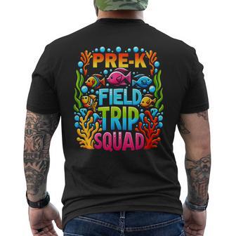 Preschool Aquarium Field Trip Squad Pre-K Preschooler School Men's T-shirt Back Print - Monsterry UK