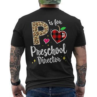 Preschool Director Back To School Daycare Appreciation Thank Mens Back Print T-shirt - Thegiftio UK