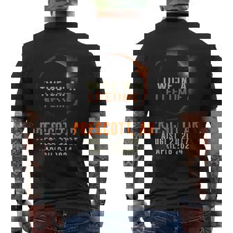 Prescott Arkansas Total Eclipse 2024 Twice In A Lifetime Men's T-shirt Back Print - Thegiftio