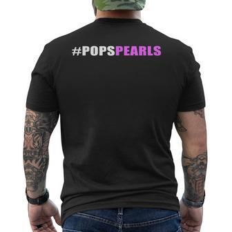 Present For Father's Day Grandpa Forever Pops Pearl Princess Men's T-shirt Back Print - Seseable