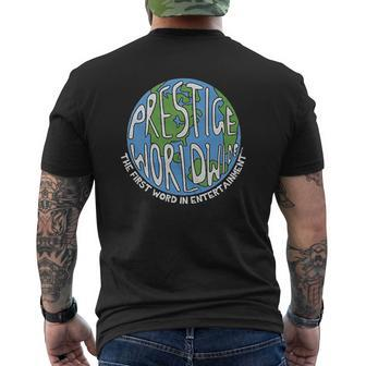 Prestige Worldwide The First Word In Entertainment V2 Mens Back Print T-shirt - Thegiftio UK