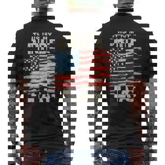 This Is My Pride Flag Usa American 4Th Of July Patriotic Men's T-shirt Back Print - Thegiftio UK