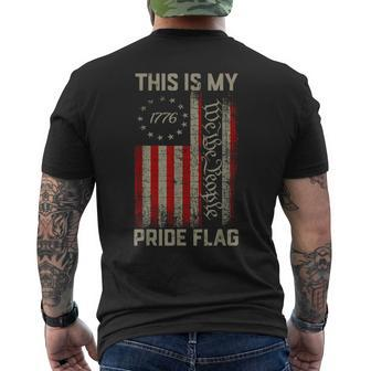This Is My Pride Flag Usa American Patriotic 4Th Of July Men's T-shirt Back Print - Seseable