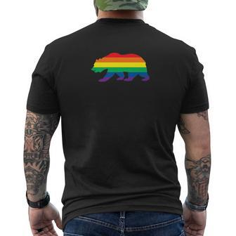 Pride Lgbtq California Bear Mens Back Print T-shirt - Thegiftio UK