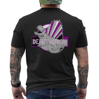 Pride Month Demitrodon Demisexual Flag Demi Men's T-shirt Back Print - Monsterry UK