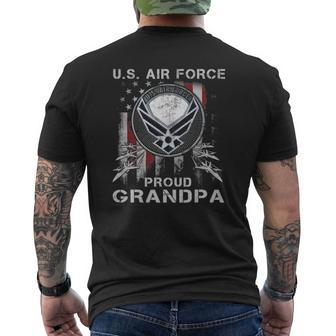 Pride Us Army I'm A Proud Air Force Grandpa Mens Back Print T-shirt | Mazezy