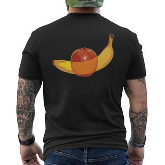 Primary Colors Mixing Apple Banana Orange Men's T-shirt Back Print - Monsterry AU