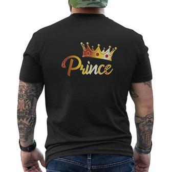 Prince For Boys Family Matching Royal Prince Mens Back Print T-shirt - Thegiftio UK