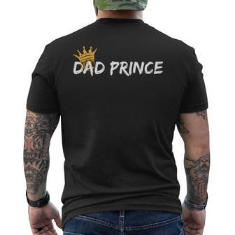 Prince Charming Dad Crown Birthday Father's Day Men's T-shirt Back Print - Seseable