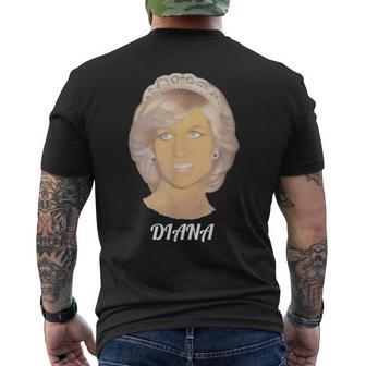 Princess Diana Portrait From Painting Picture Men's T-shirt Back Print - Monsterry AU