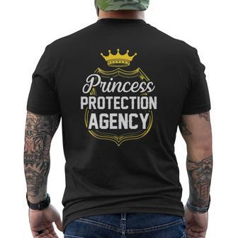Princess Protection Agency Tiara Badge Mens Father's Day Mens Back Print T-shirt | Mazezy