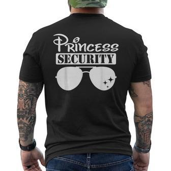 Princess Security Team Dad Family Trip Birthday Boys Men's T-shirt Back Print - Monsterry UK