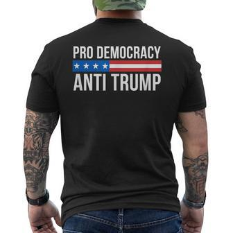 Pro Democracy Anti Trump Men's T-shirt Back Print | Mazezy